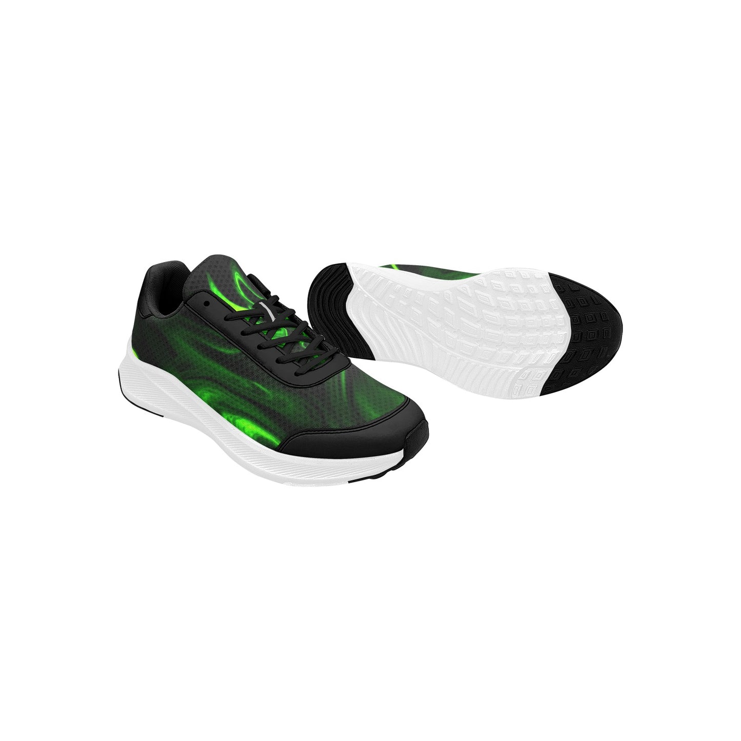 Green Flames Men's Mudguard Running Shoes