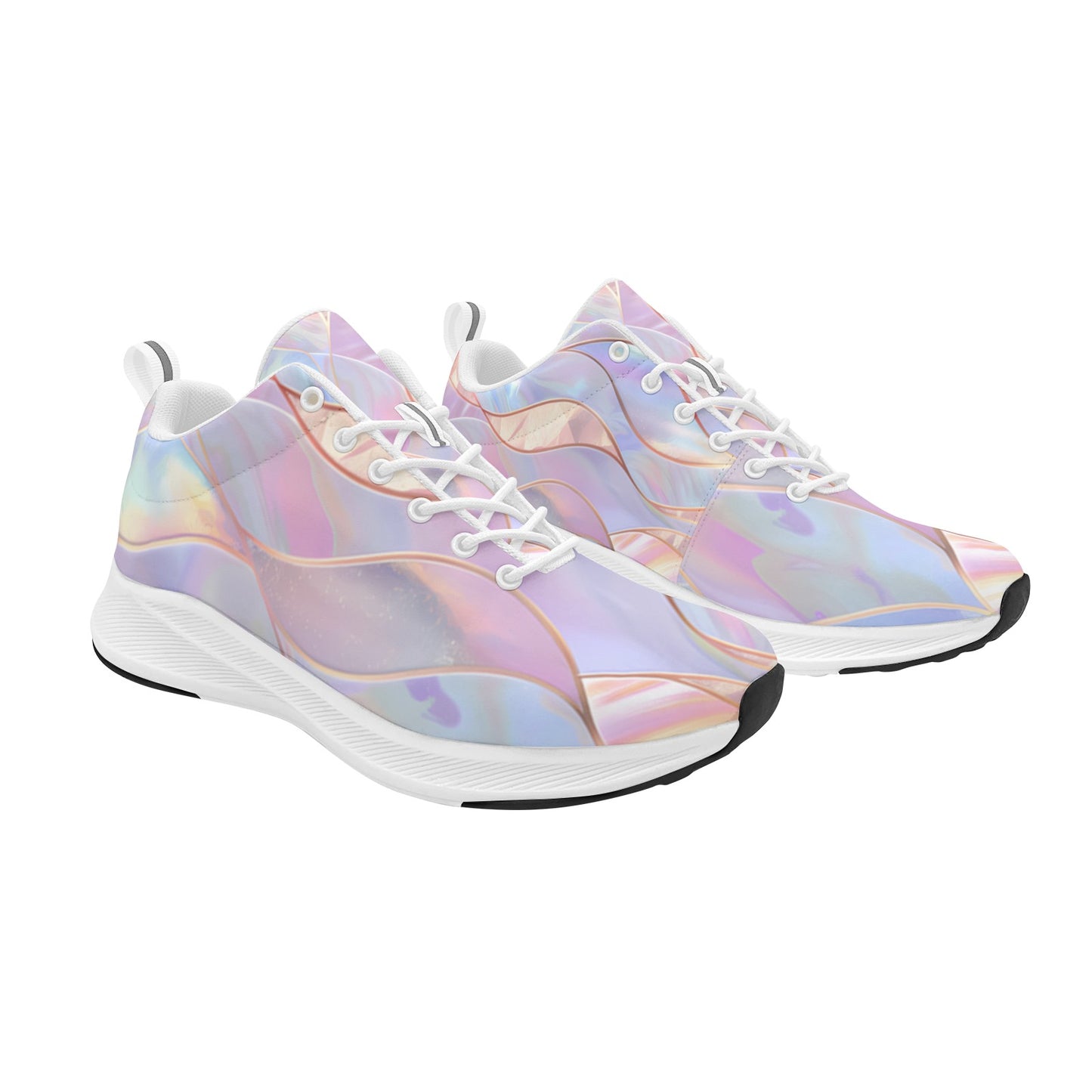 Holographic Feathers Women's Running Shoes Athletic Footwear