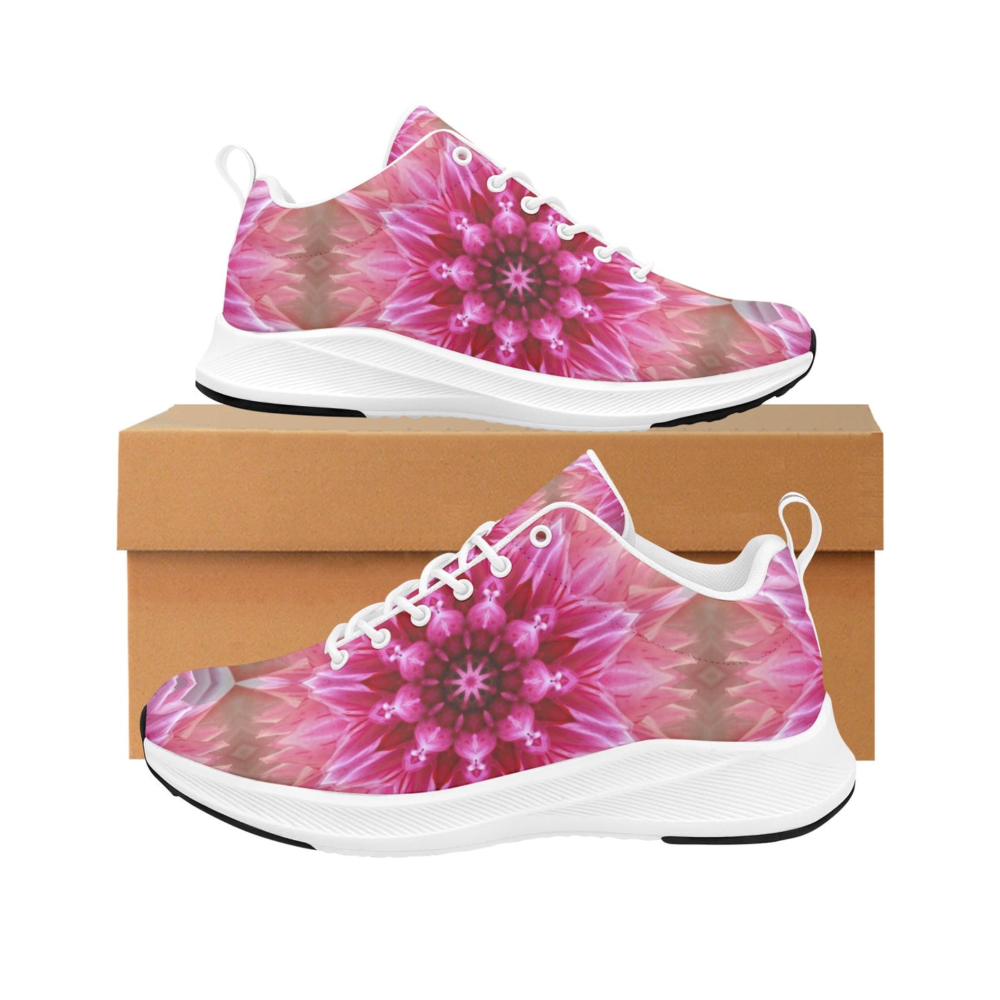 Pink Exploding Flower Women's Running Shoes Athletic Footwear Floral