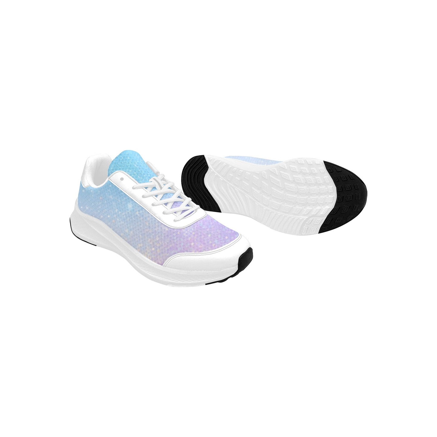 Light Purple Blue Iridescent Women's Mudguard Running Shoes Sneakers