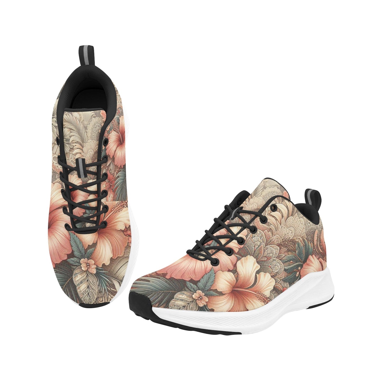 Vintage Floral Garden Women's Running Shoes Athletic Footwear Comfort