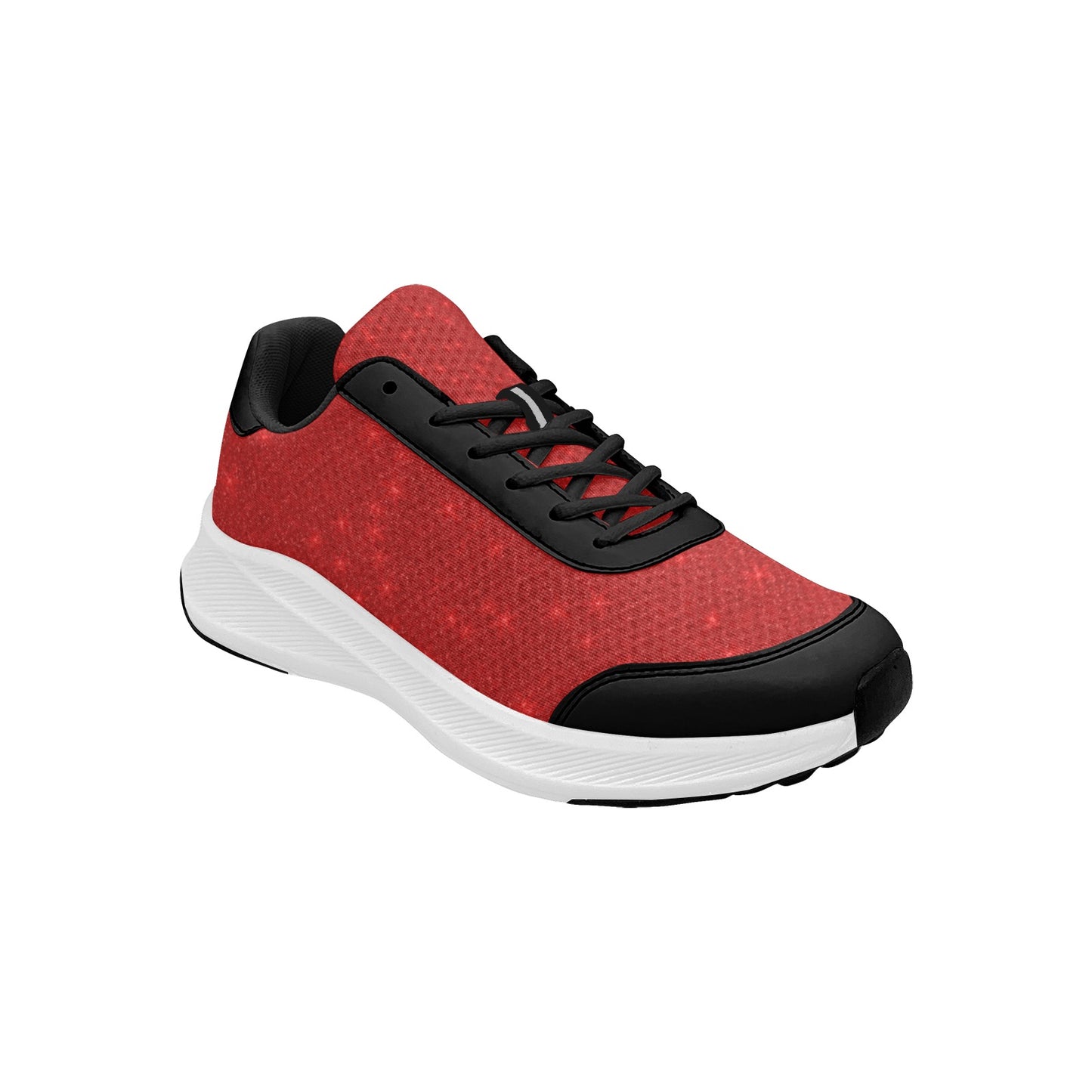 Red Rust Glitter Women's Mudguard Running Shoes Athletic Sneakers