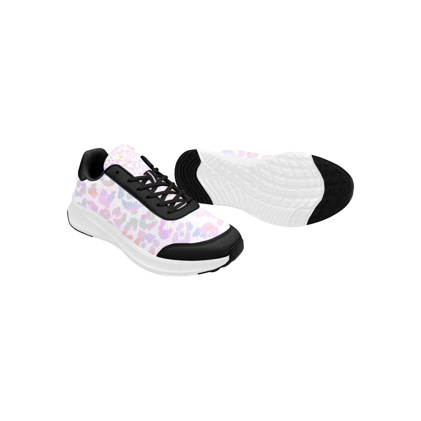 Iridescent Leopard Spots Women's Mudguard Running Shoes Athletic