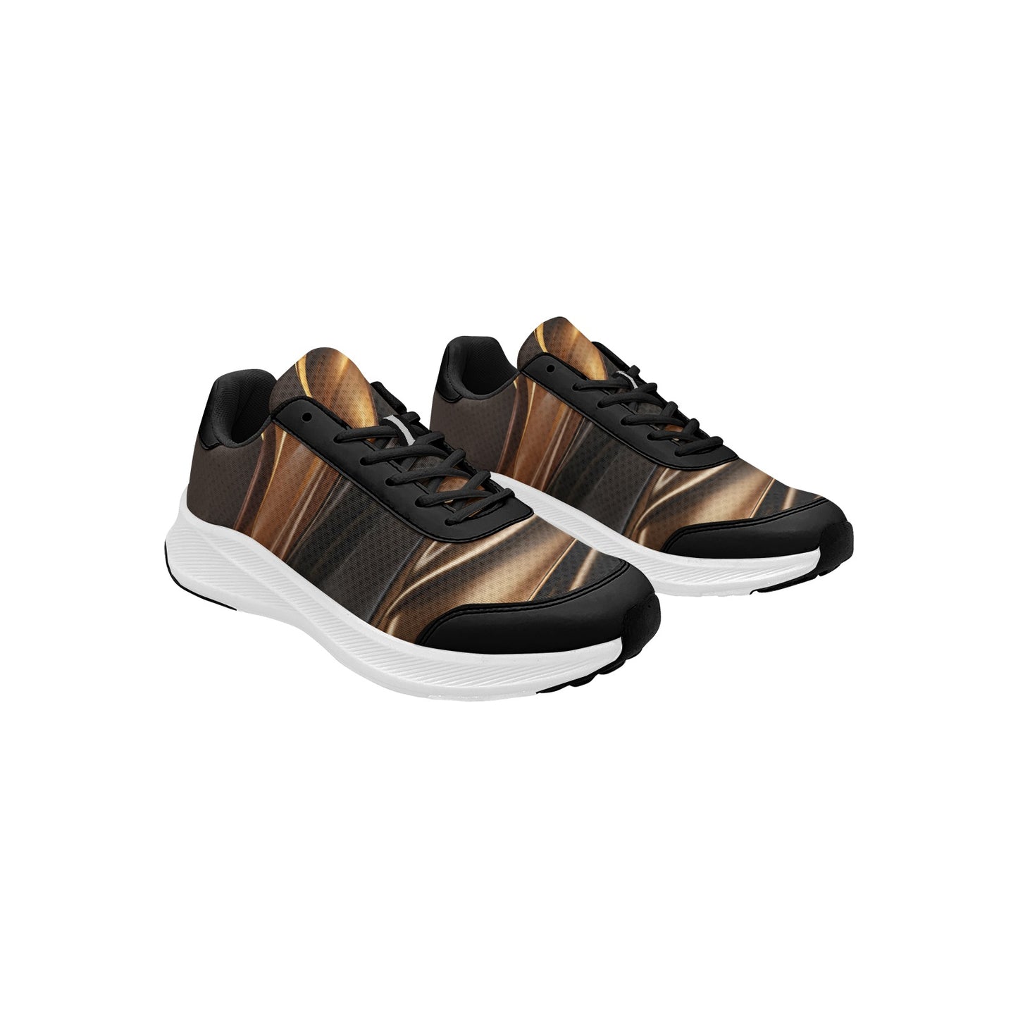 Chocolate Brown Waves Women's Mudguard Running Shoes Athletic Sneakers