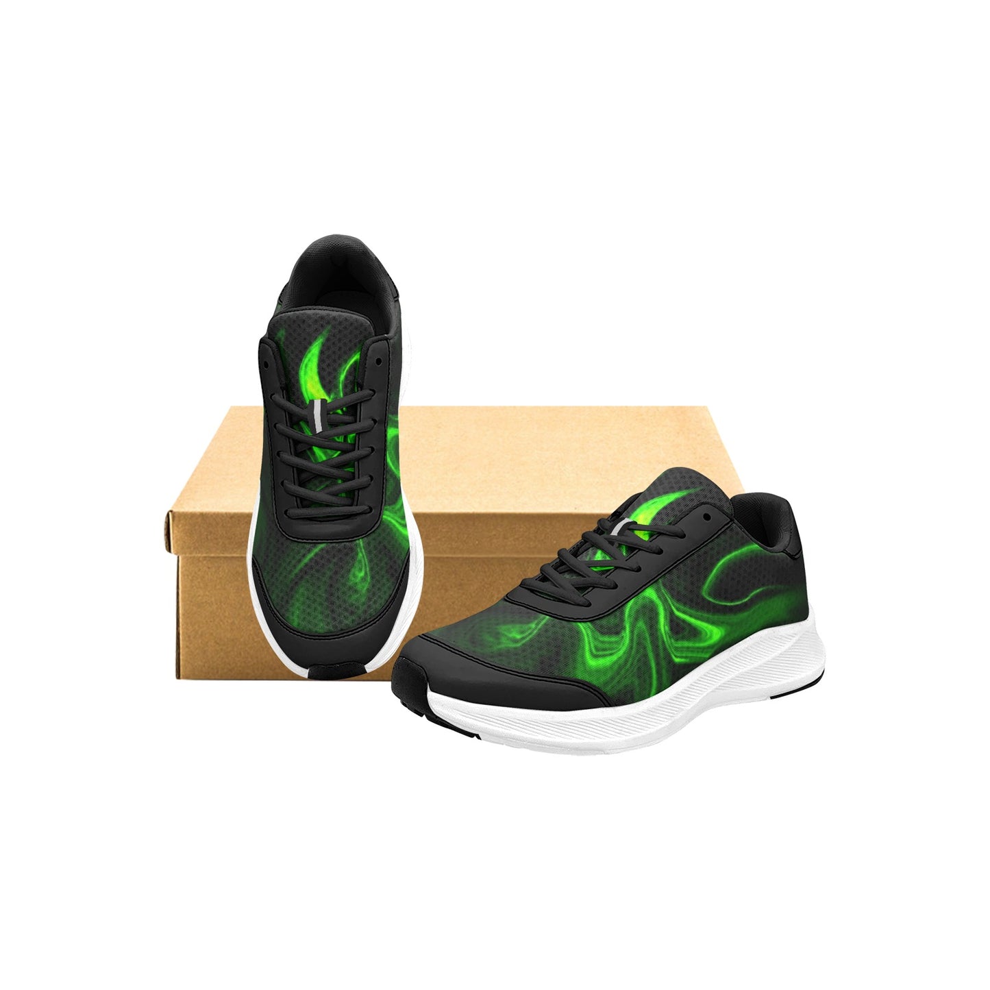 Green Flames Men's Mudguard Running Shoes