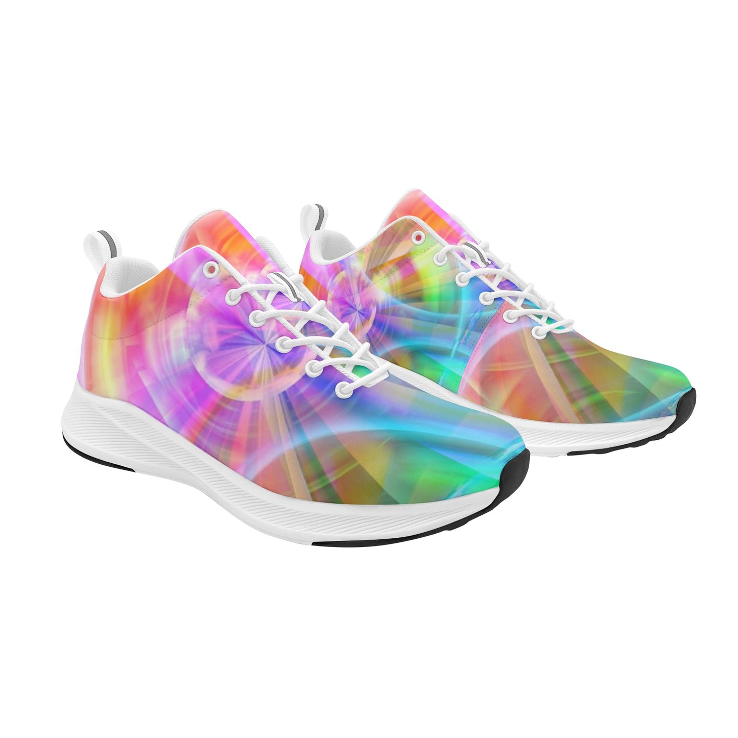 Multicolored Rainbow Mosaic Women's Running Shoes Athletic Footwear