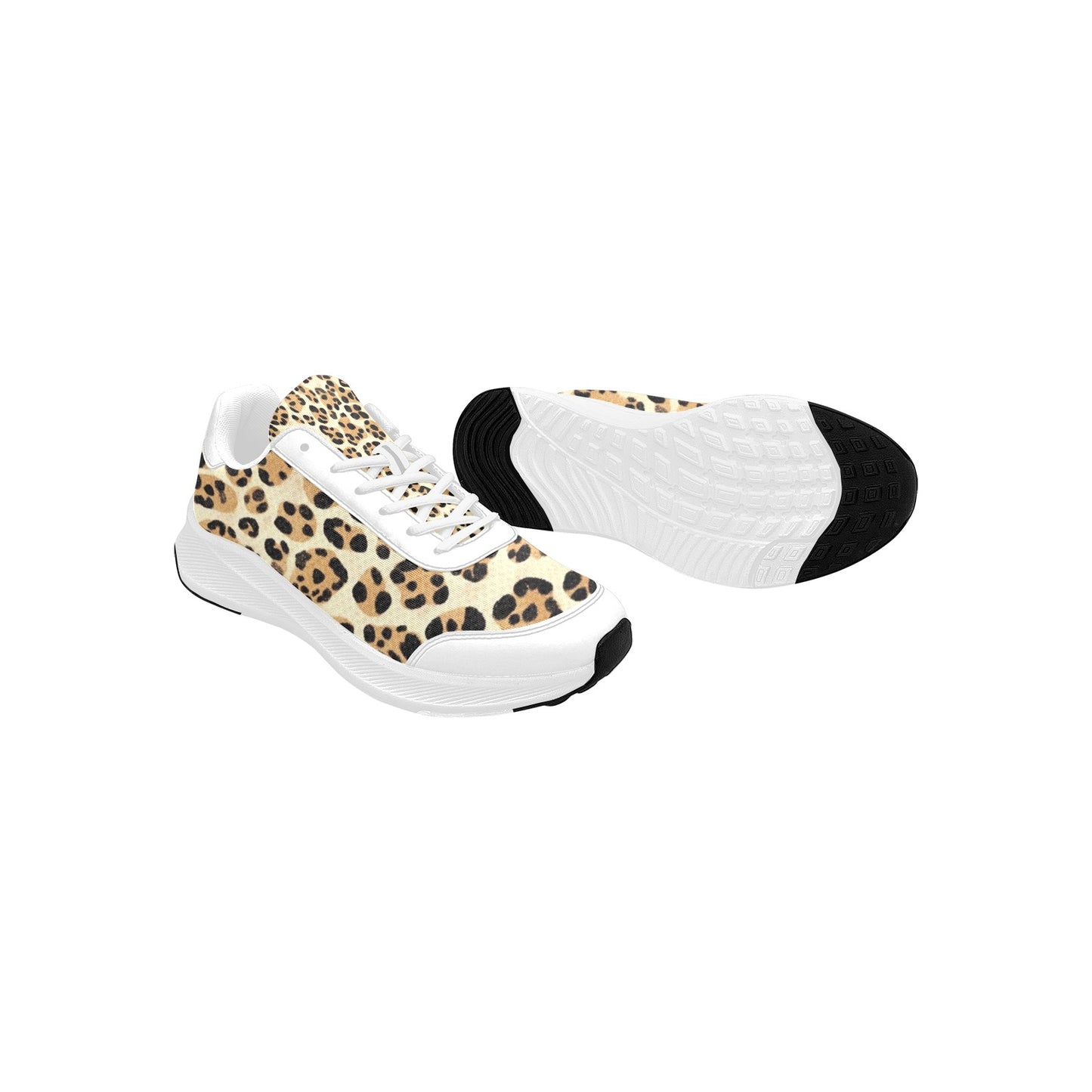 Light Leopard Print Women's Mudguard Running Shoes Athletic Footwear