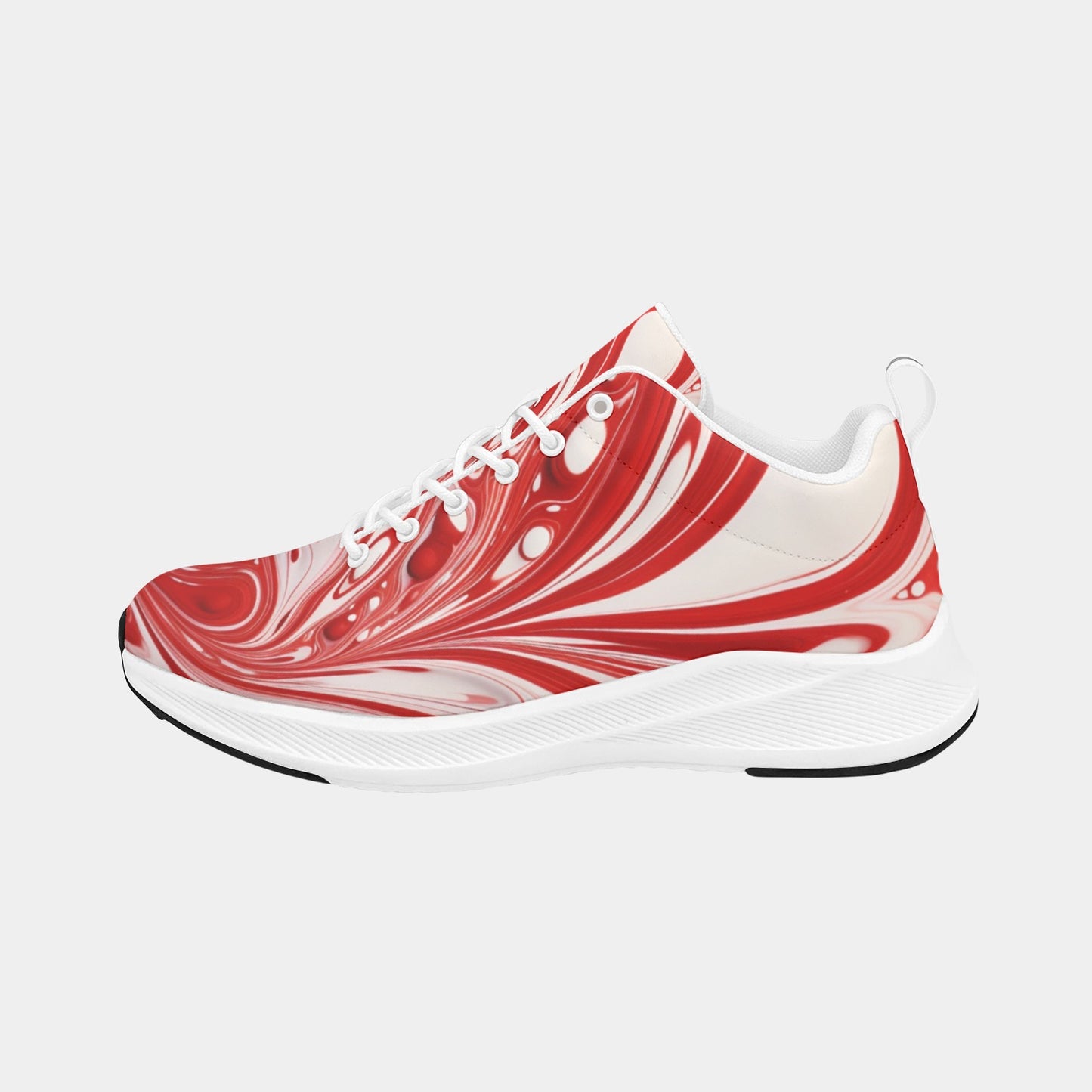 Red White Liquid Chrome Women's Running Shoes Athletic Sneakers