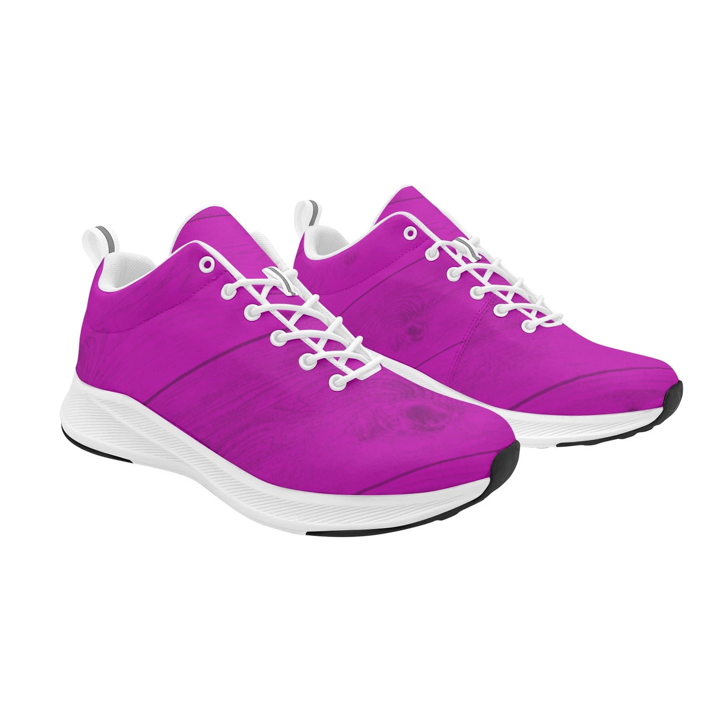 Hot Pink Wood Grain Women's Running Shoes Athletic Footwear Pattern