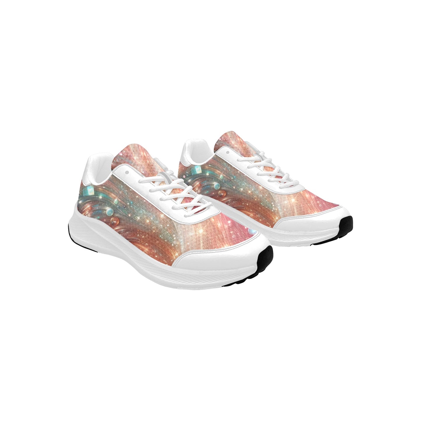 Pearl Swirl Galaxy Women's Mudguard Running Shoes Athletic Sneakers