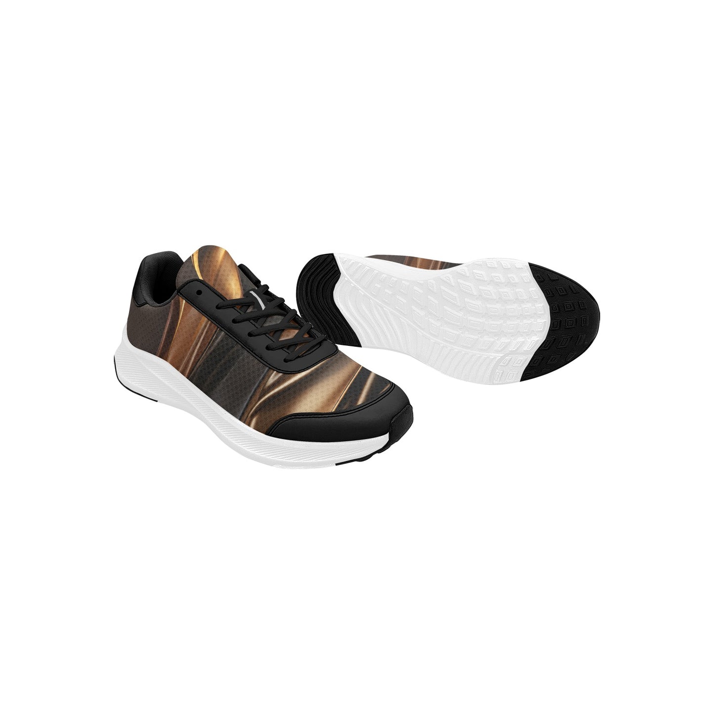 Chocolate Brown Waves Women's Mudguard Running Shoes Athletic Sneakers