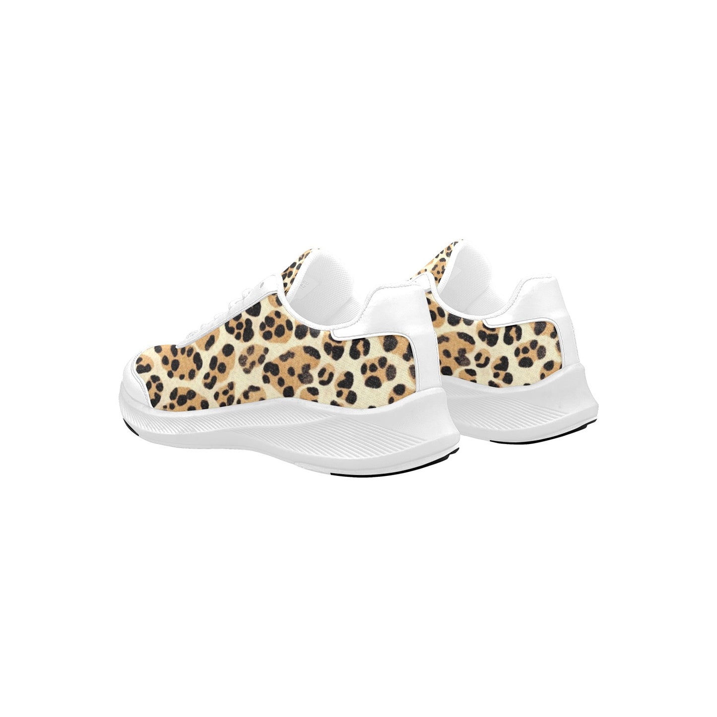 Light Leopard Print Women's Mudguard Running Shoes Athletic Footwear
