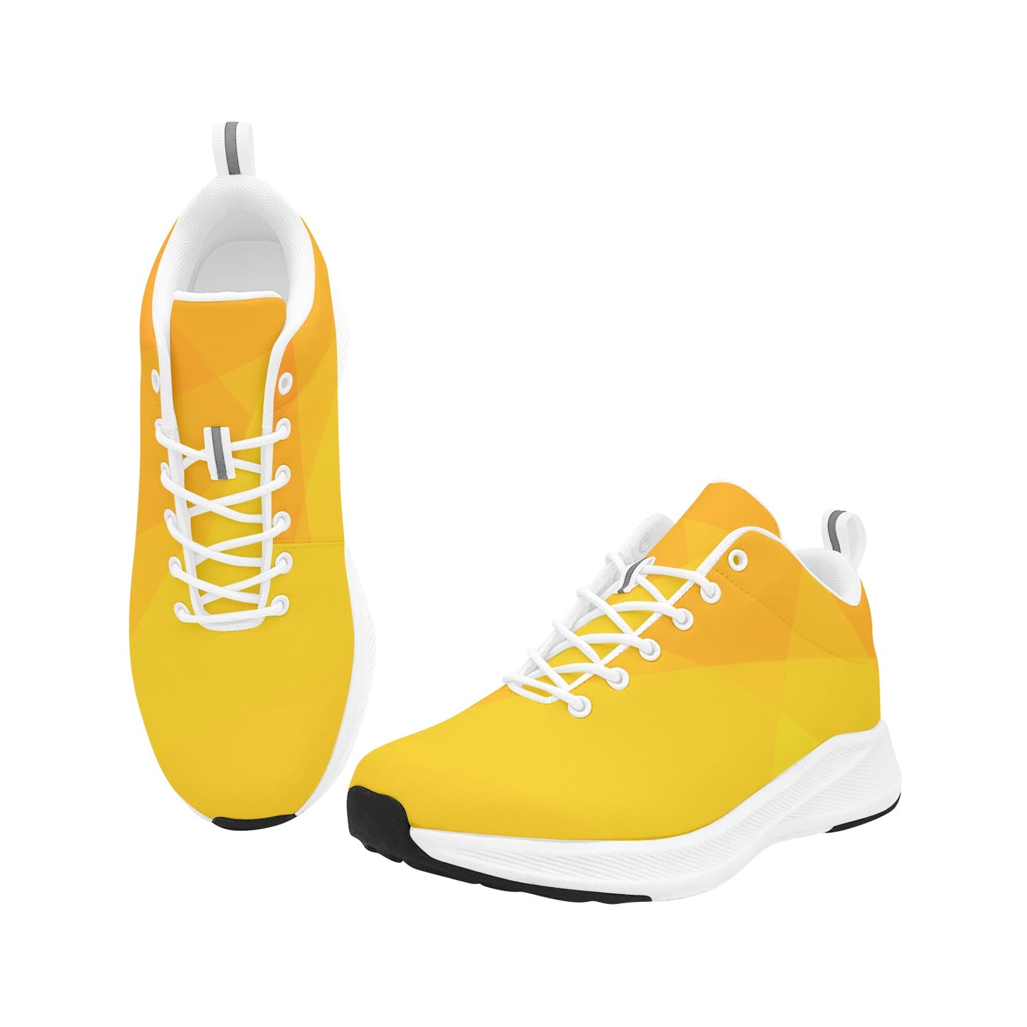 Gold Yellow Triangles Women's Running Shoes Athletic Footwear Sneakers
