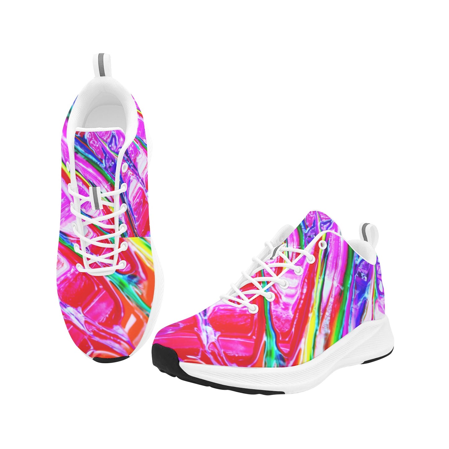 Multicolored Mixed Paint Women's Running Shoes Athletic Footwear