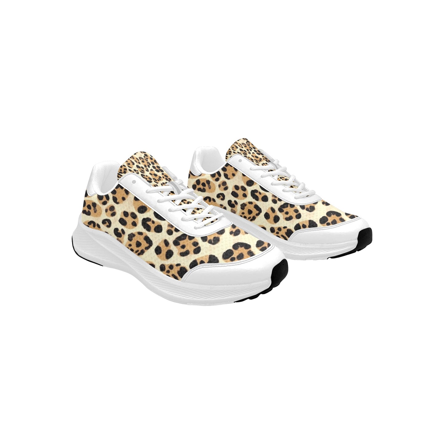 Light Leopard Print Women's Mudguard Running Shoes Athletic Footwear