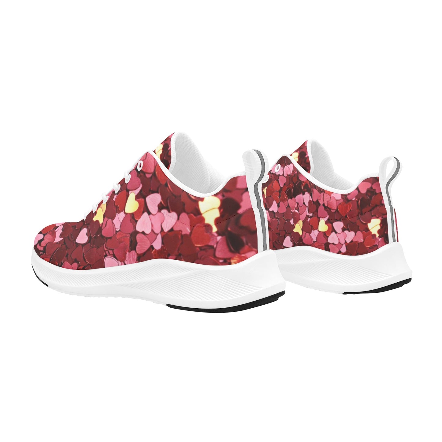 Red Pink Hearts Galore Women's Running Shoes Athletic Footwear Sneakers