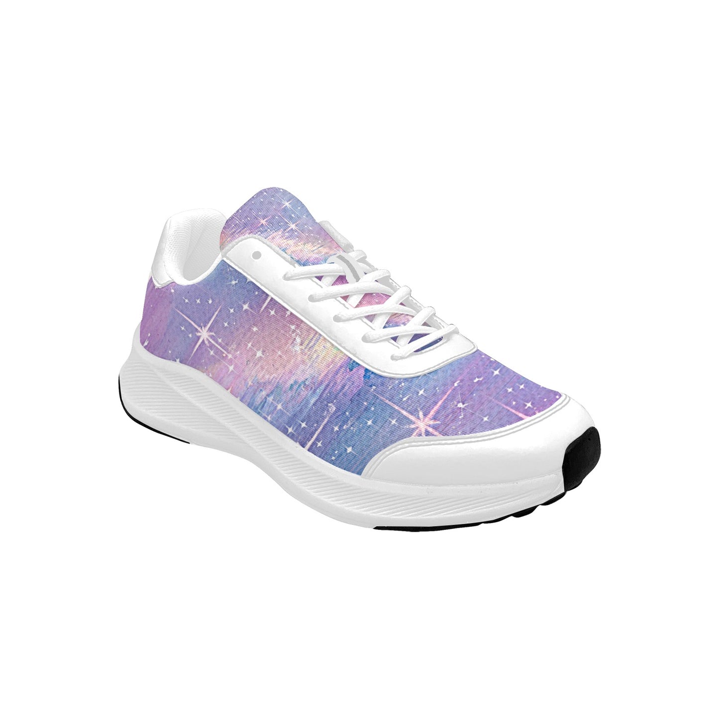 Multicolored Rainbow Stars Women's Mudguard Running Shoes Athletic