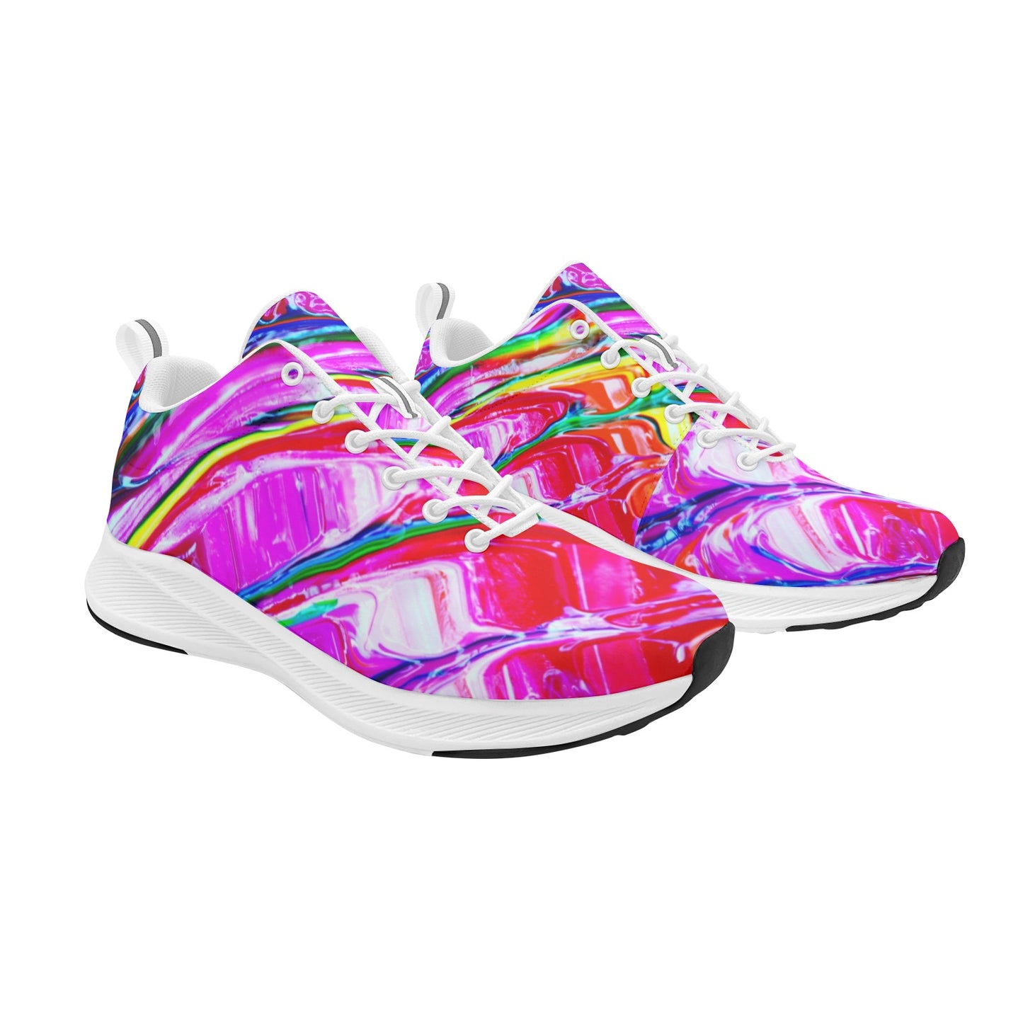 Multicolored Mixed Paint Women's Running Shoes Athletic Footwear