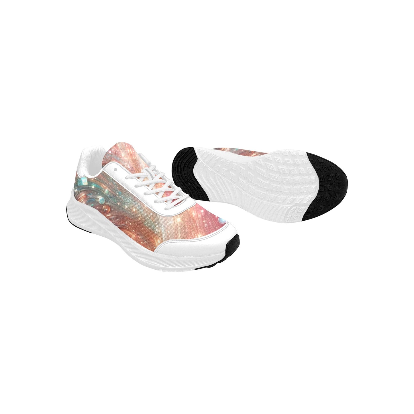 Pearl Swirl Galaxy Women's Mudguard Running Shoes Athletic Sneakers