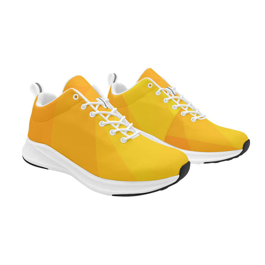 Gold Yellow Triangles Women's Running Shoes Athletic Footwear Sneakers