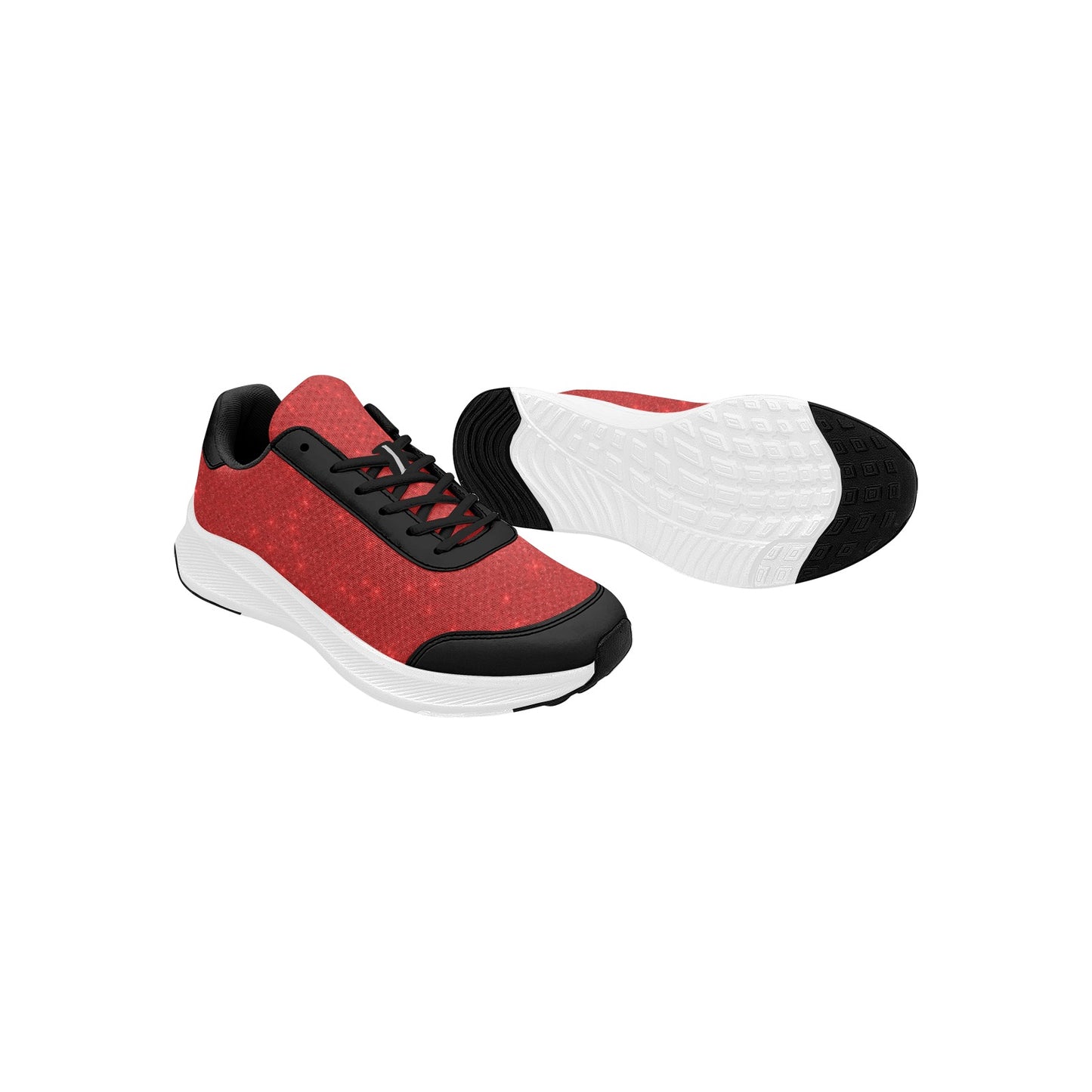 Red Rust Glitter Women's Mudguard Running Shoes Athletic Sneakers