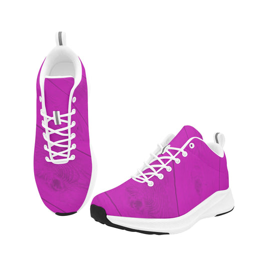 Hot Pink Wood Grain Women's Running Shoes Athletic Footwear Pattern