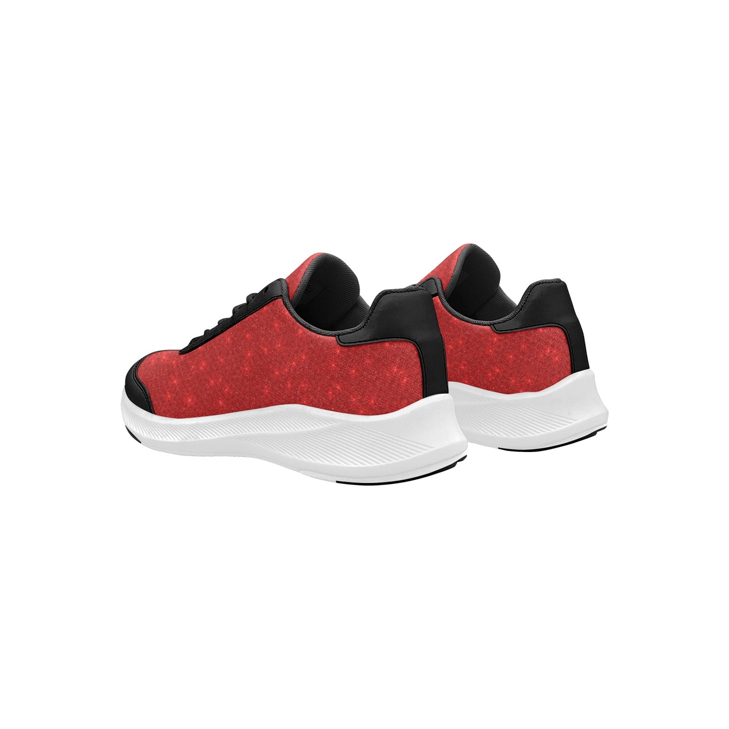 Red Rust Glitter Women's Mudguard Running Shoes Athletic Sneakers