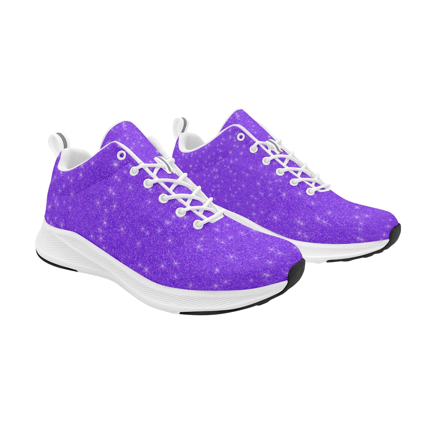 Purple White Glitter Women's Running Shoes Athletic Footwear Sparkle