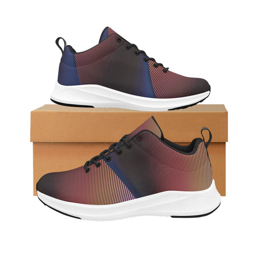 Blue Dark Tan Fan Blades Women's Running Shoes Athletic Footwear