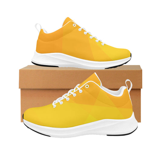 Gold Yellow Triangles Women's Running Shoes Athletic Footwear Sneakers