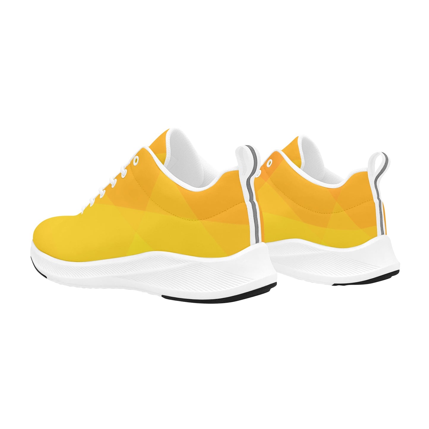 Gold Yellow Triangles Women's Running Shoes Athletic Footwear Sneakers