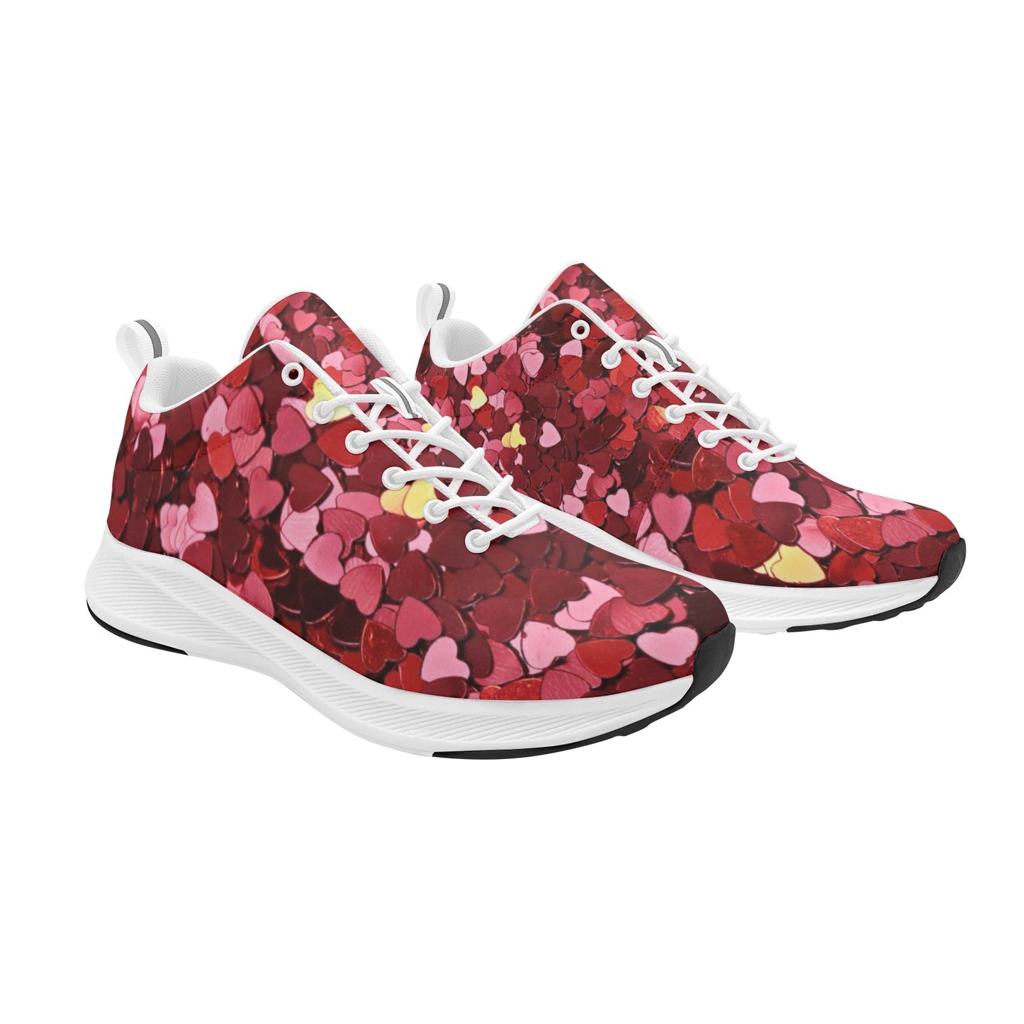 Red Pink Hearts Galore Women's Running Shoes Athletic Footwear Sneakers