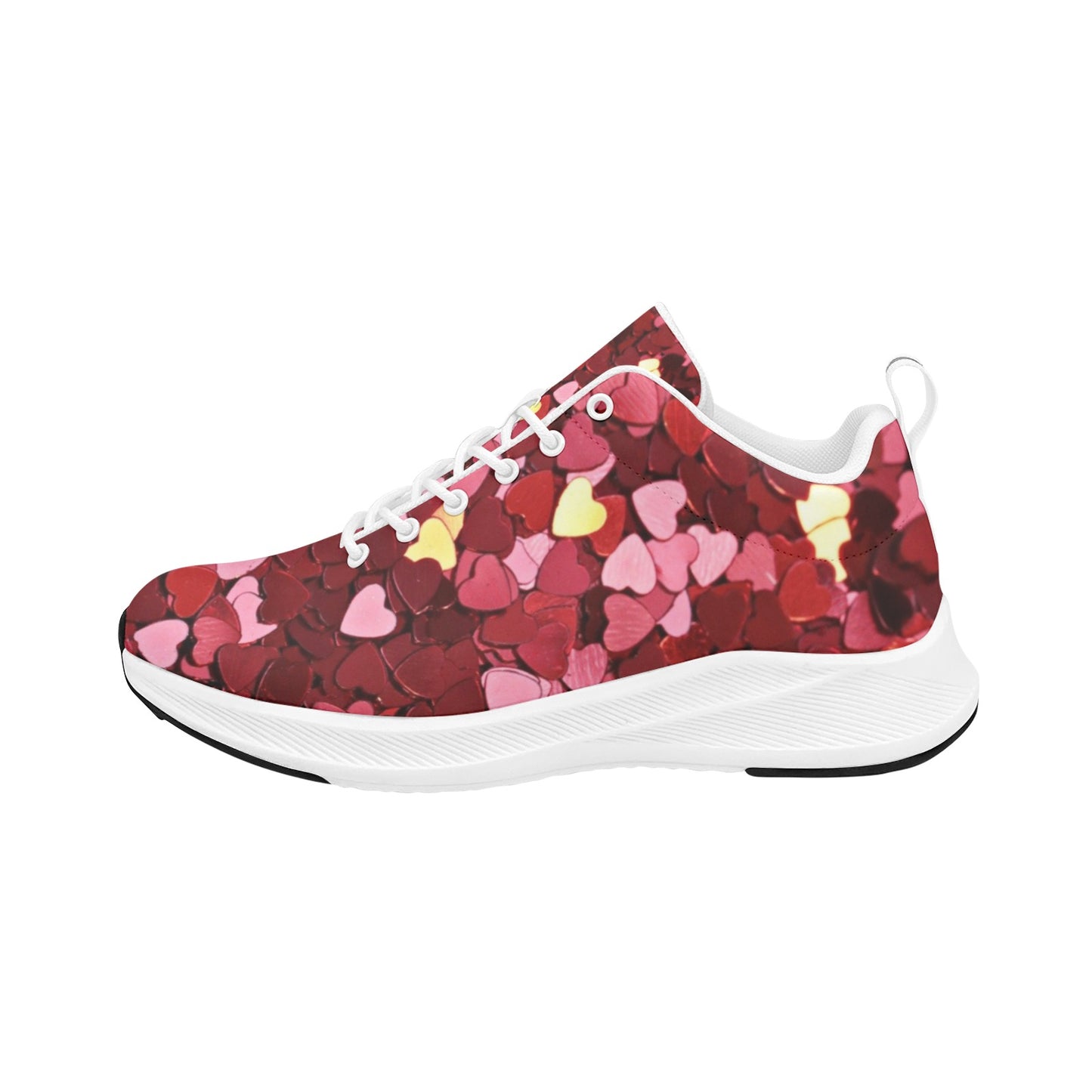 Red Pink Hearts Galore Women's Running Shoes Athletic Footwear Sneakers