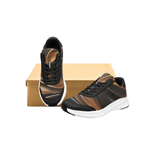 Chocolate Brown Waves Women's Mudguard Running Shoes Athletic Sneakers