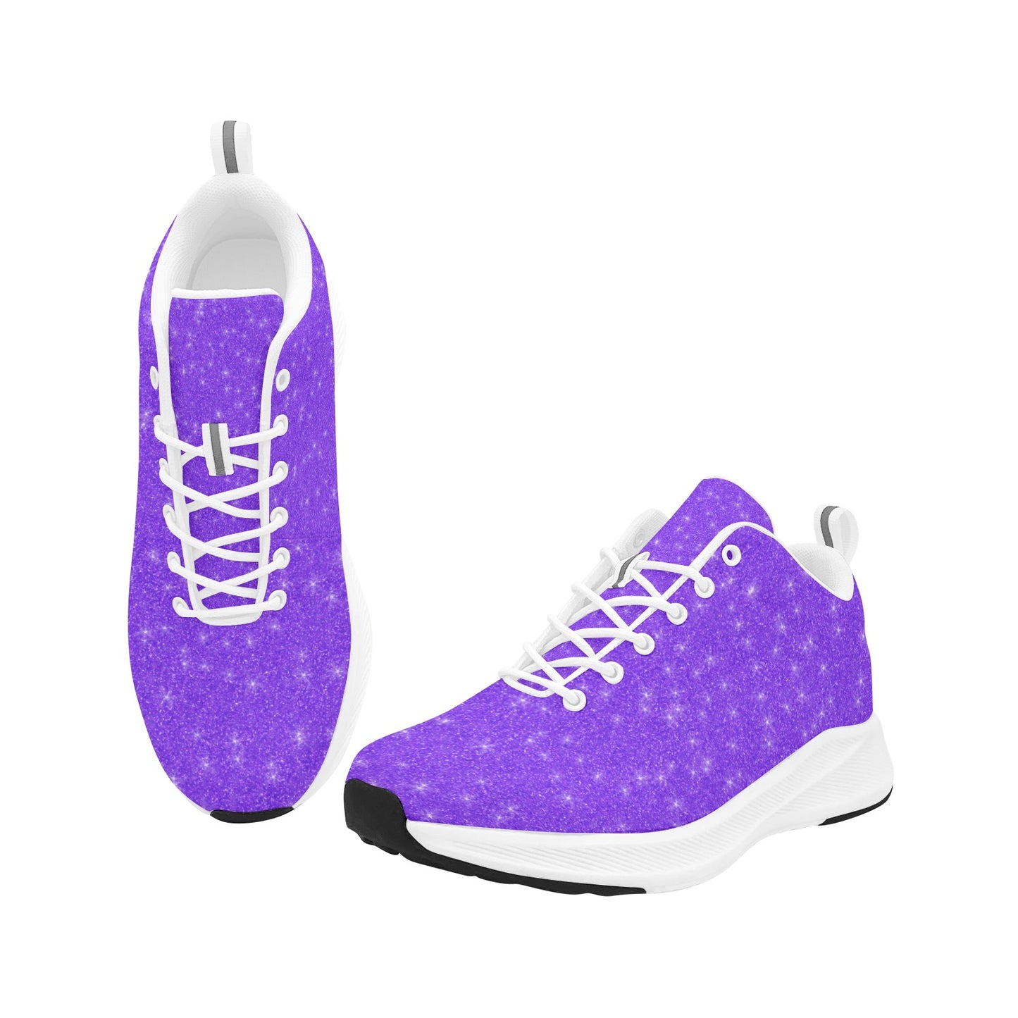 Purple White Glitter Women's Running Shoes Athletic Footwear Sparkle