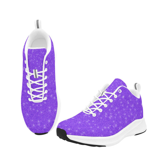 Purple White Glitter Women's Running Shoes Athletic Footwear Sparkle