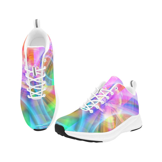 Multicolored Rainbow Mosaic Women's Running Shoes Athletic Footwear