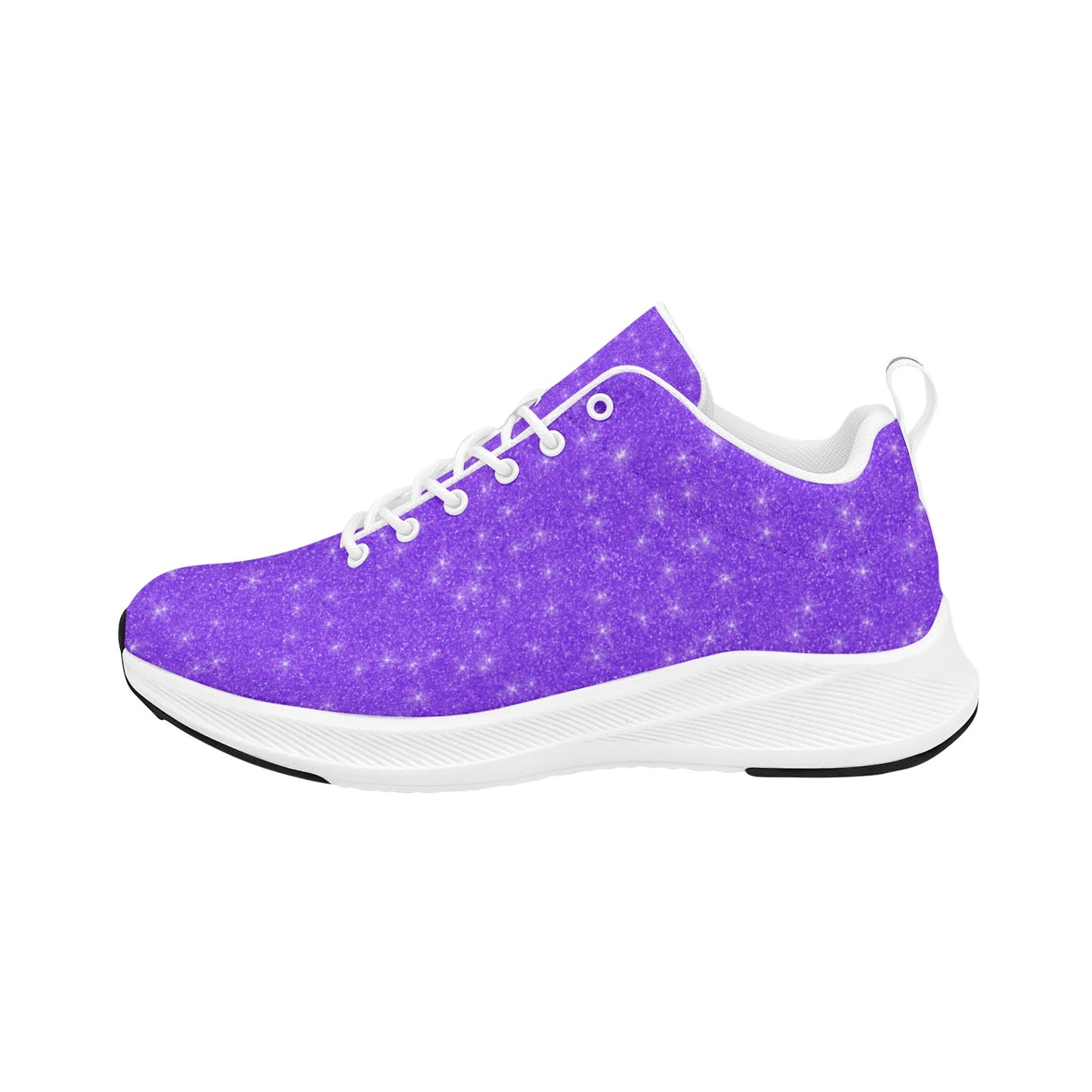 Purple White Glitter Women's Running Shoes Athletic Footwear Sparkle