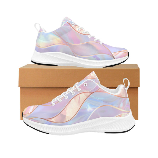 Holographic Feathers Women's Running Shoes Athletic Footwear
