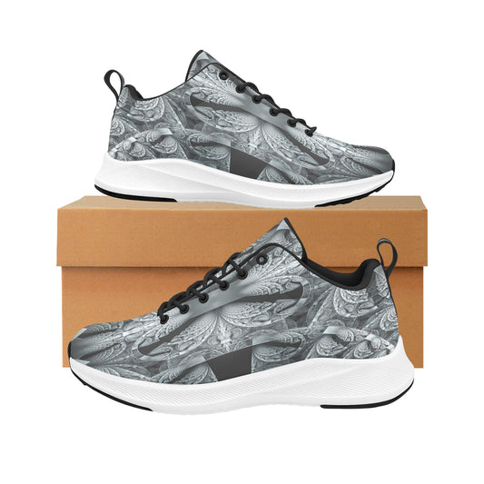 Black Silver Metallic Women's Running Shoes Lightweight Comfort