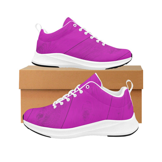 Hot Pink Wood Grain Women's Running Shoes Athletic Footwear Pattern
