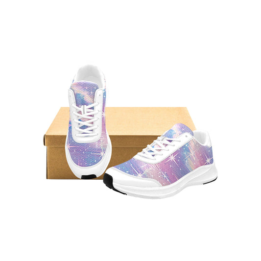 Multicolored Rainbow Stars Women's Mudguard Running Shoes Athletic